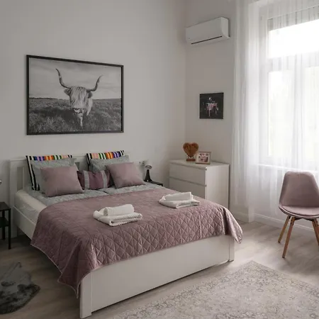 شقة A Lovley Newly Decorated Fully Equipped Walking Distance To The Puskas Arena ,city Park Where Will Find The World Famous Szechenyi Thermal Bath Spa, Museums , And The Capital Circus , Ac, Smart Tv, High Speed Internet